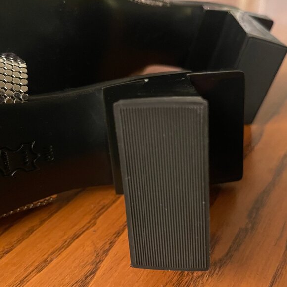 TORY BURCH Block T Chainmail Mule Sandal Size 8 - Picture 10 of 11